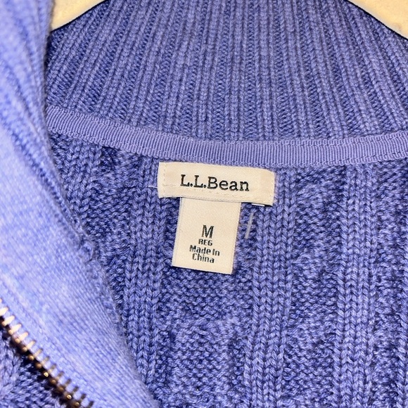 Women's Double L® Cable Sweater, Zip Cardigan - Picture 2 of 2